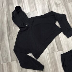 ALO cropped ribbed hoodie